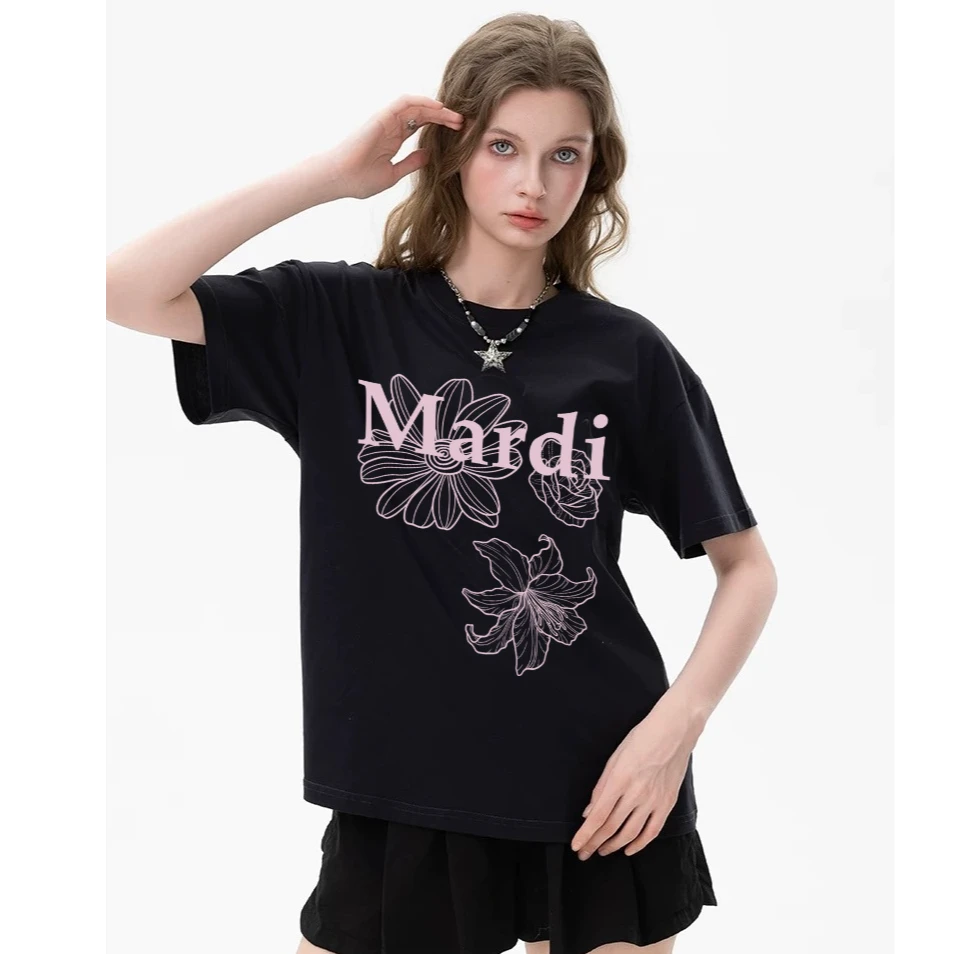 Mardi小雏菊经典大花纯棉休闲夏季新款韩版纯棉圆领T恤潮