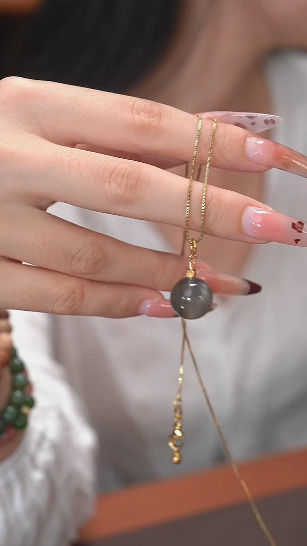 颈饰银S925镶嵌长石KT25091006