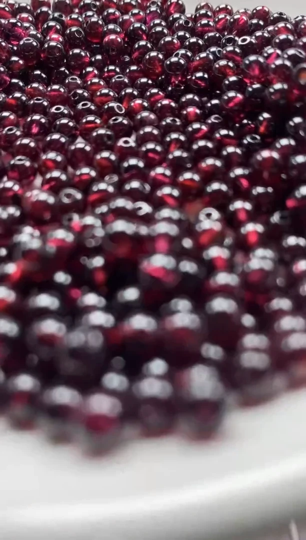 【闪购商品】石榴石颈饰未镶嵌w1553石榴石4mm*50颗