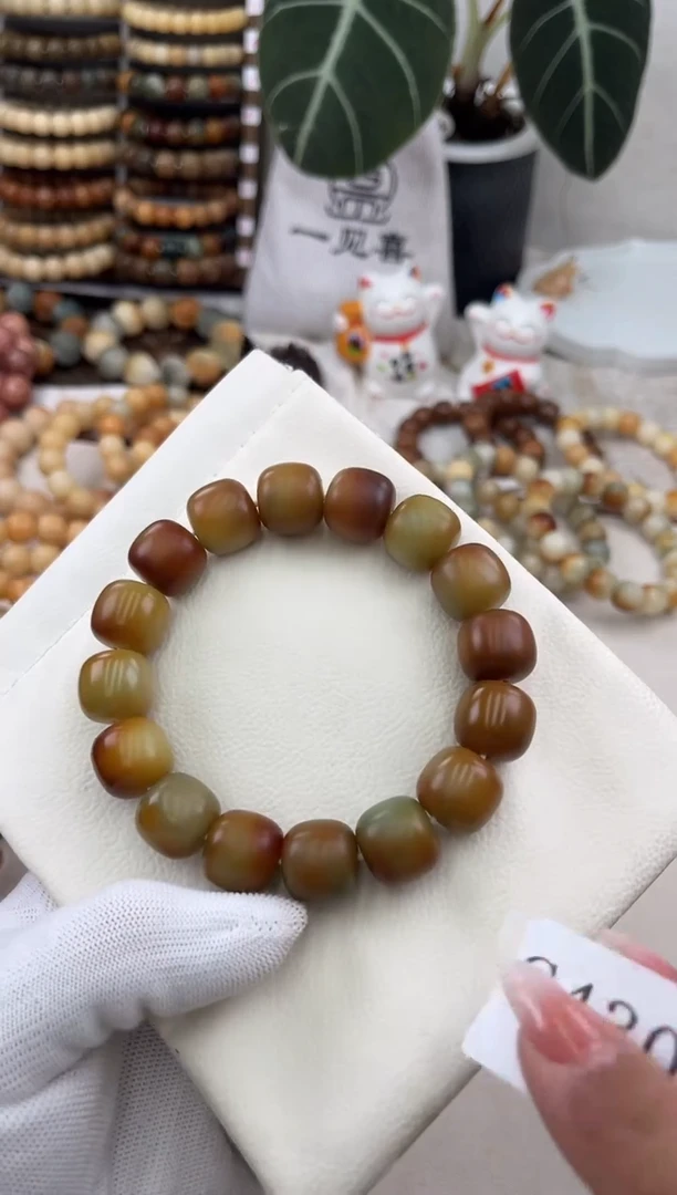 菩提根/象牙果手串c430卡16 干磨糖壳