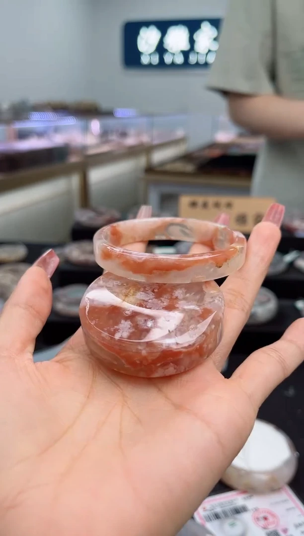 石英质玉手镯未镶嵌54圈口（赠品镯心）01