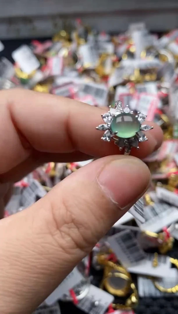 【闪购商品】翡翠戒指银S925镶嵌11111---7