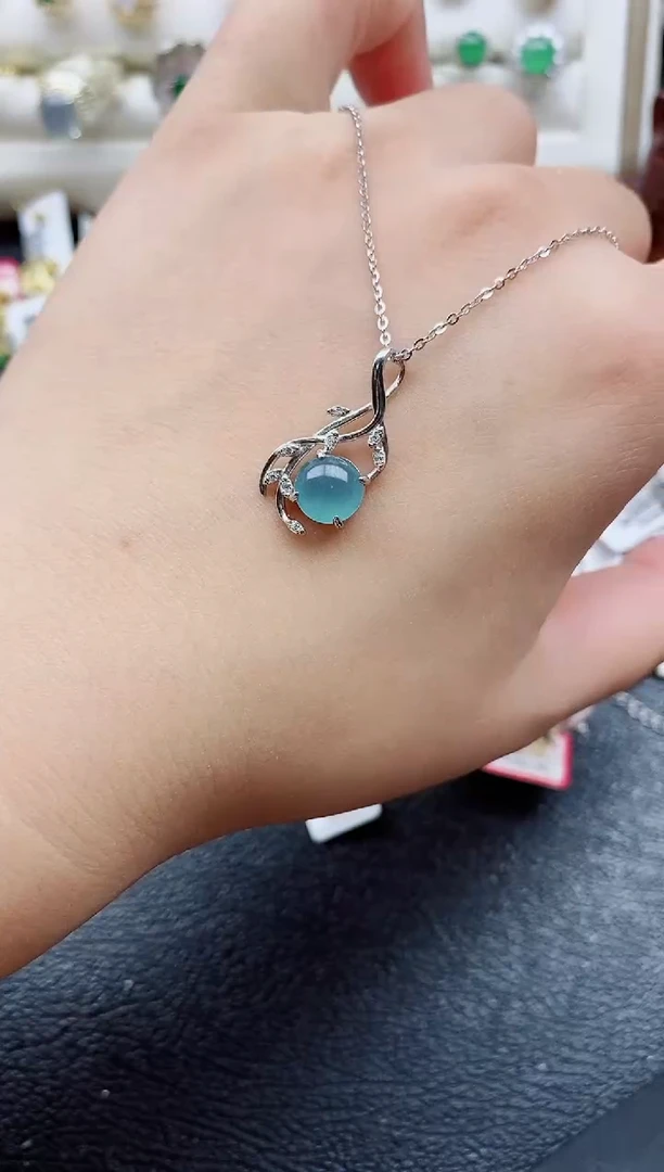 银S925镶嵌戒指翡翠1