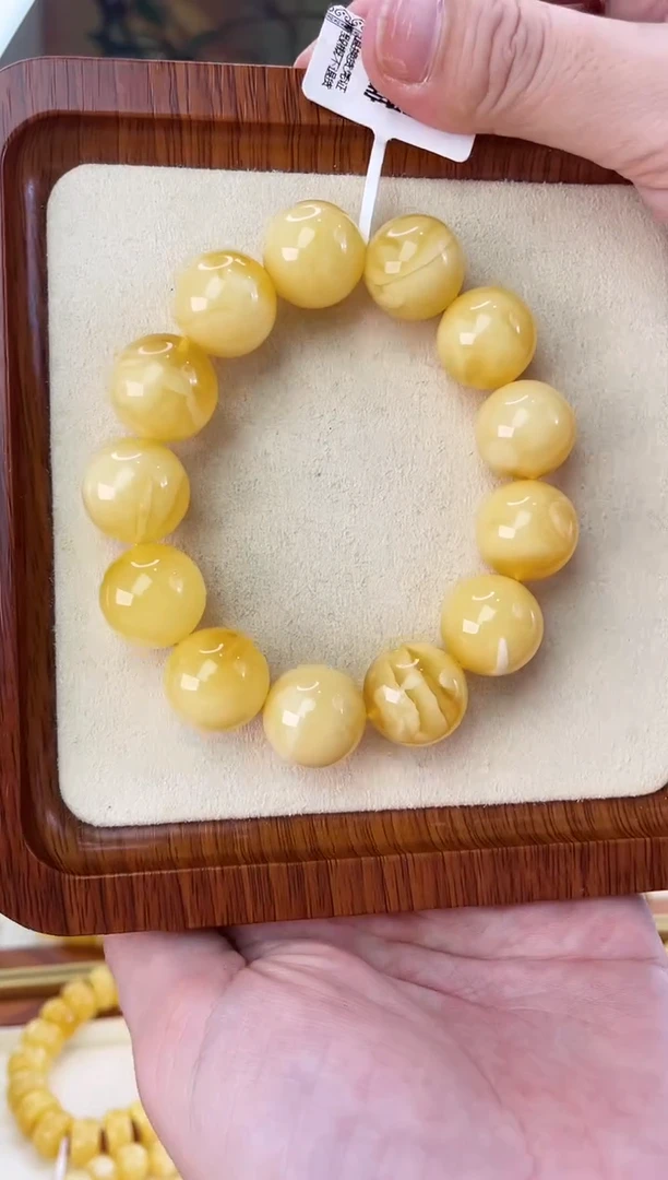 未镶嵌蜜蜡裸石手串