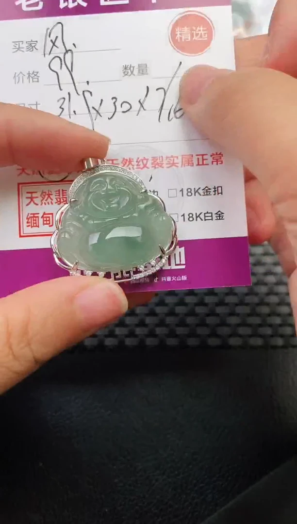 翡翠银S925镶嵌颈饰秋*.挂件