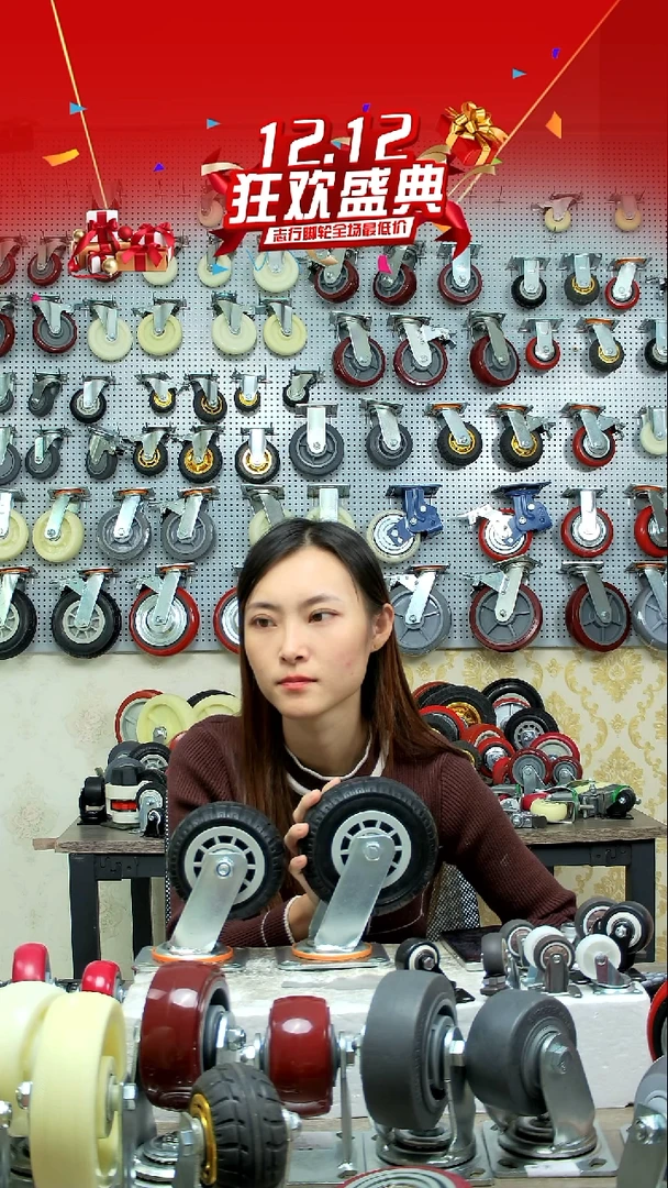 6寸工业黑胶，2定向，2万向