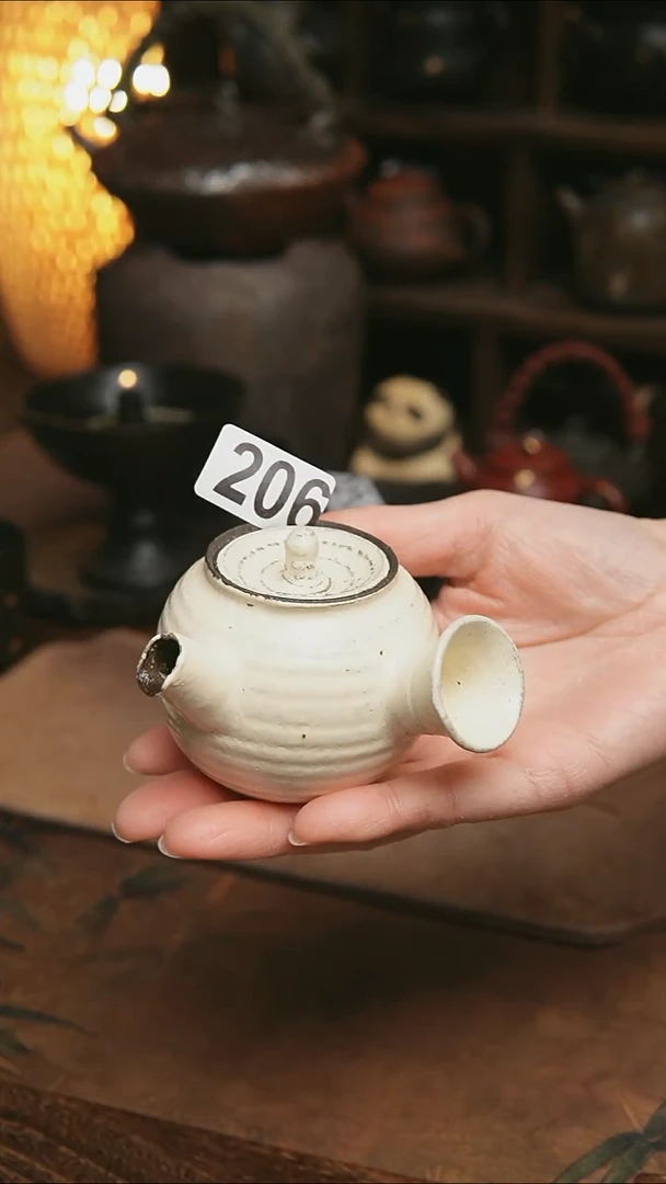 206号紫砂全手侧把茶壶100毫升