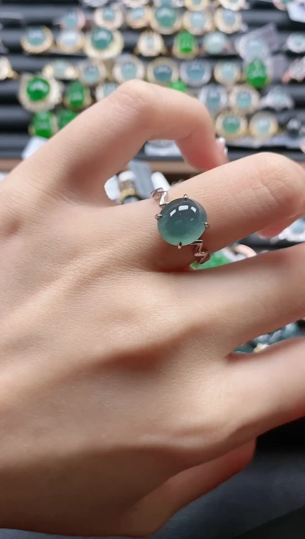【闪购商品】翡翠戒指银S925镶嵌51511
