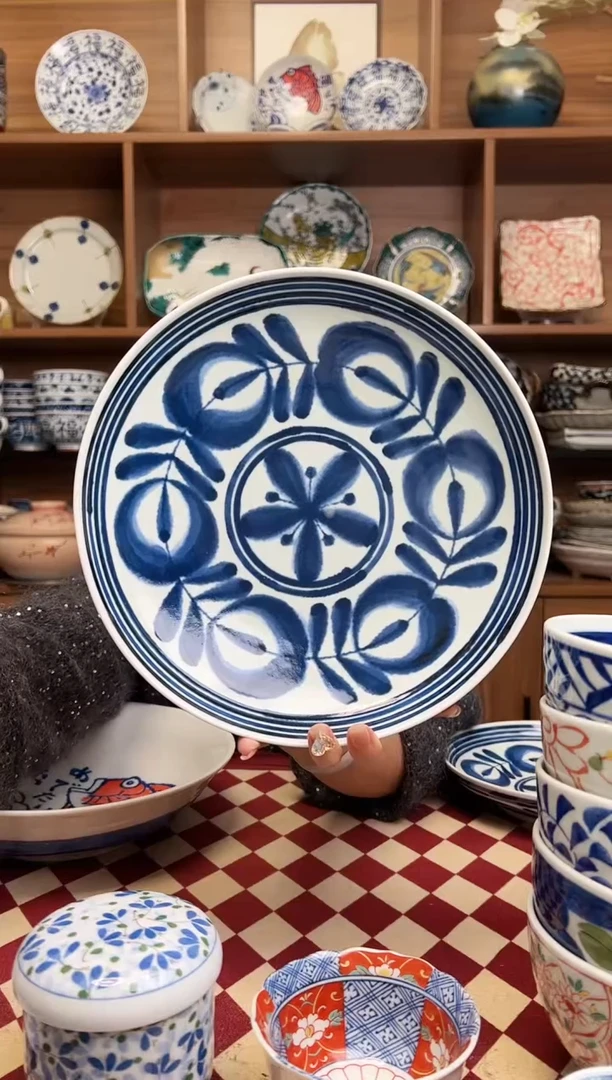 【闪购商品】瓷片蓝海草 大盘 24cm