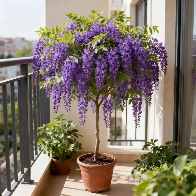 紫藤树苗爬藤植物阳台庭院庭院多季开花盆栽长穗花卉盆栽室外好养