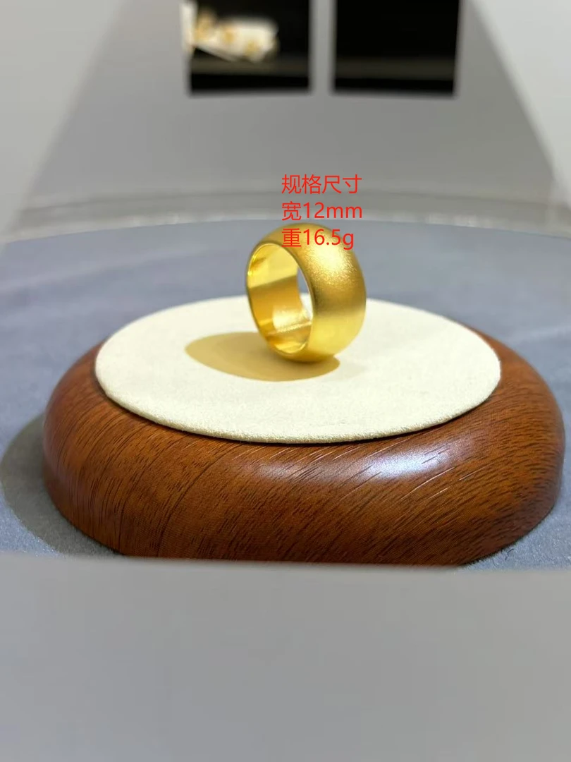 合金戒指 【12mm磨砂闭口戒指】手工时尚复古简约古法亮面光面