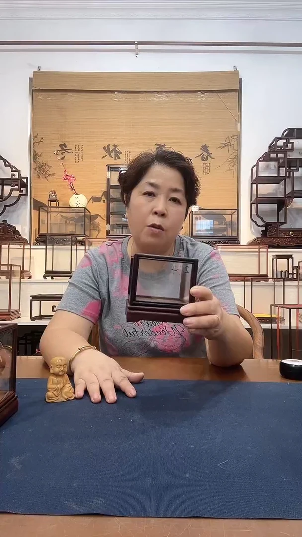红酸枝木类木头款玻璃罩749