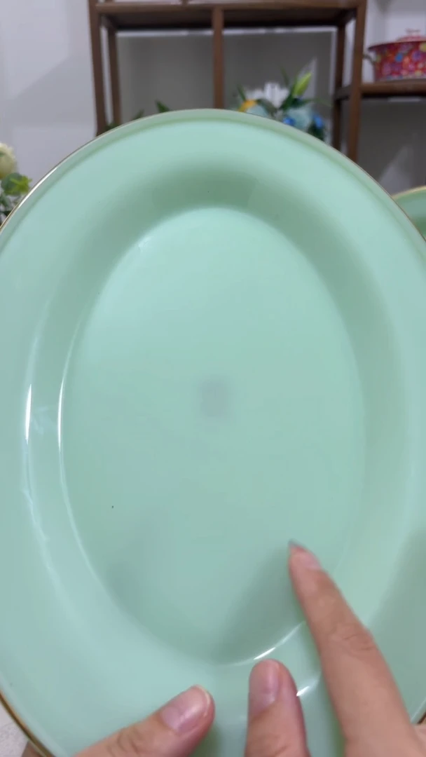 1 2英寸玉瓷鱼盘1个【贝美】