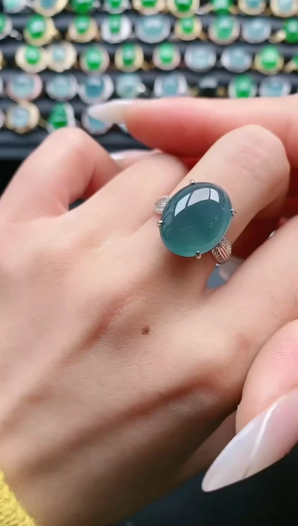 【闪购商品】翡翠戒指银S925镶嵌11111111