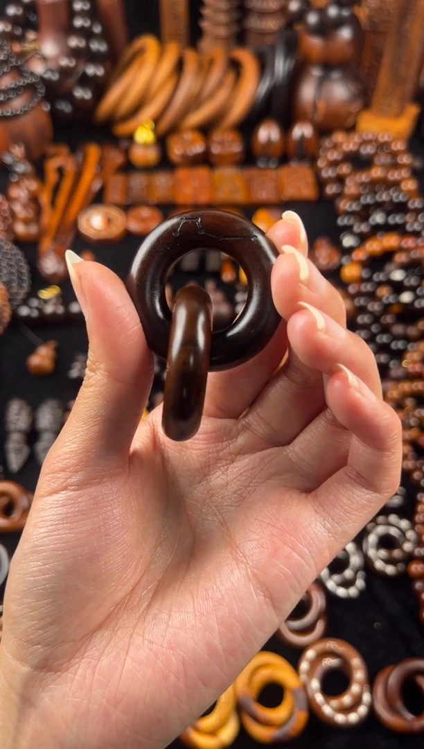 枣木雷击枣木玉化六七星乾坤圈1.5