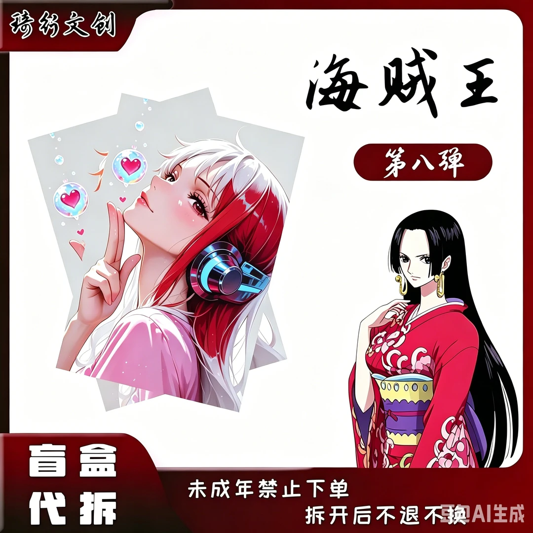 【全强娶大转盘】琦行文创《航海王》亚克力色纸第八弹 二创盲盒代拆