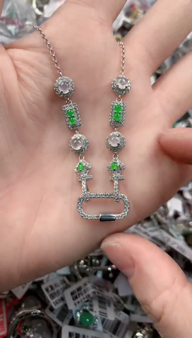 银S925镶嵌戒指翡翠888---2