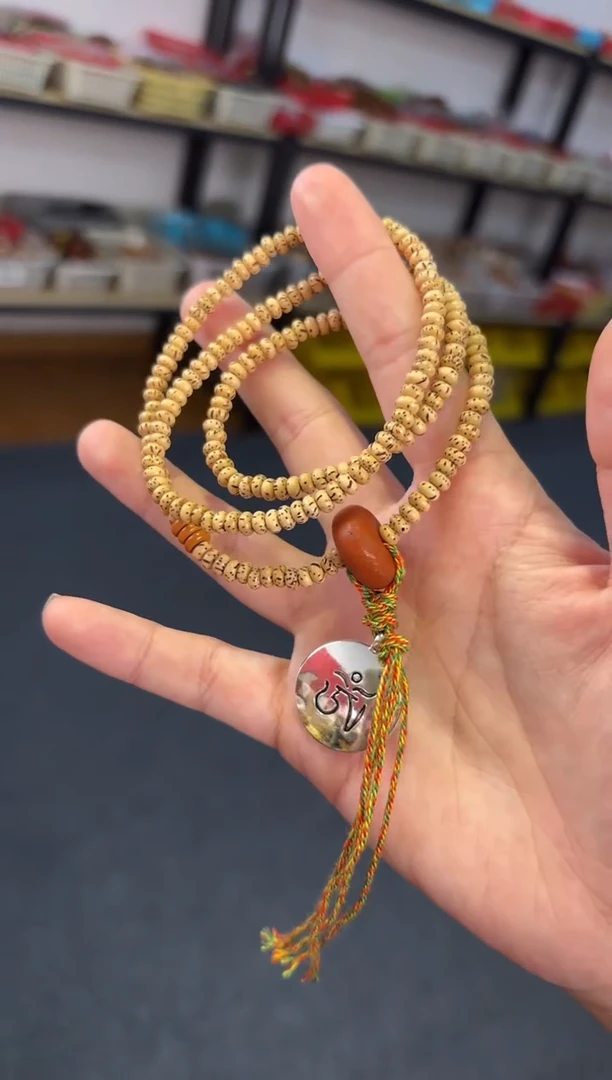 手链蜜蜡未镶嵌 5mm星月米珠老蜡三圈