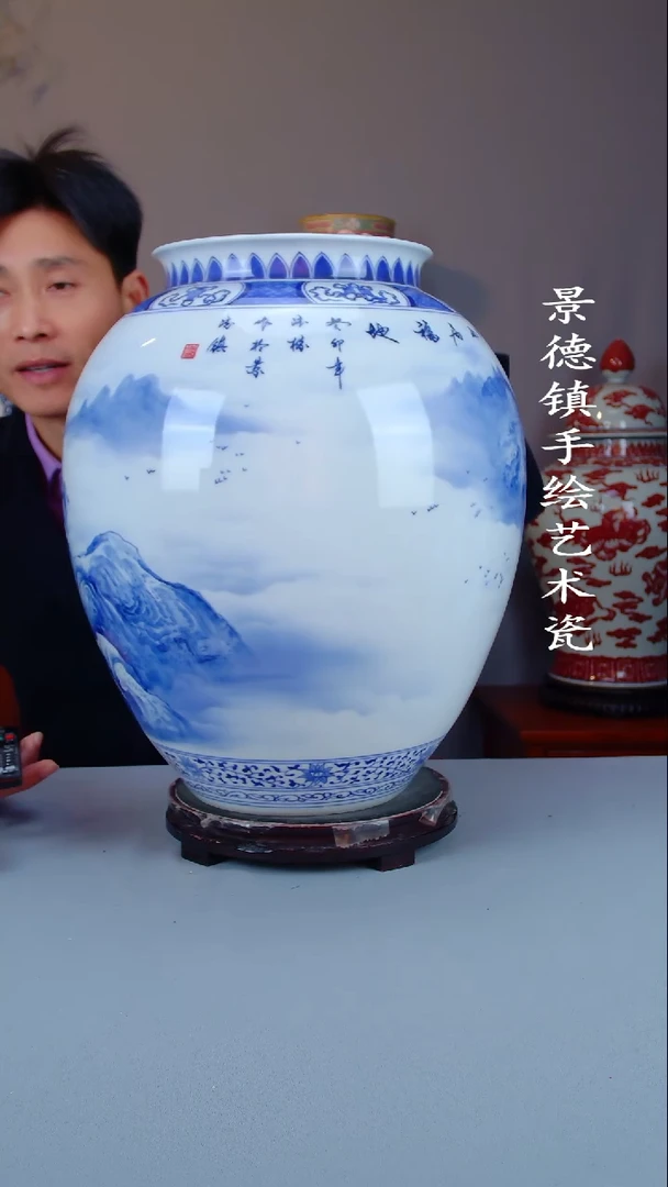 摆件陶瓷景德镇手工手绘陶瓷摆件61