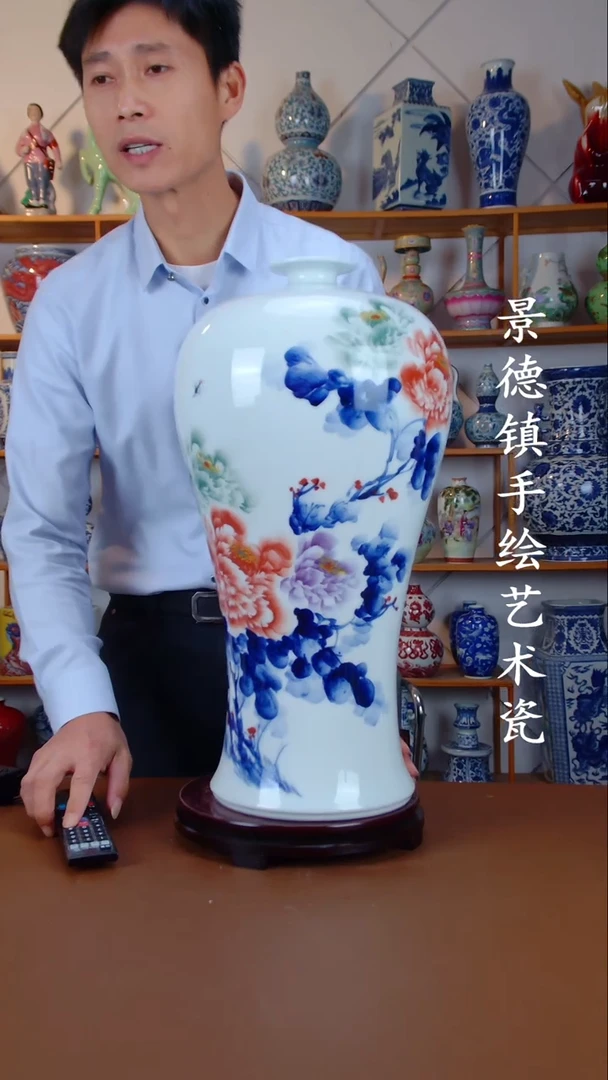 瓶景德镇手工手绘陶瓷摆件53