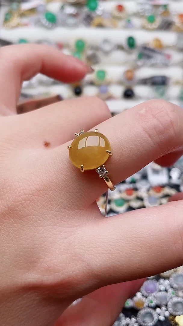 银S925镶嵌戒指翡翠183