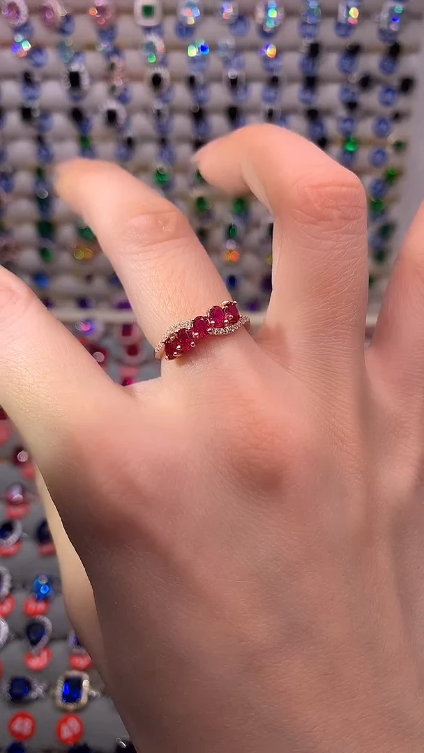 【闪购商品】红宝石戒指银S925镶嵌11111