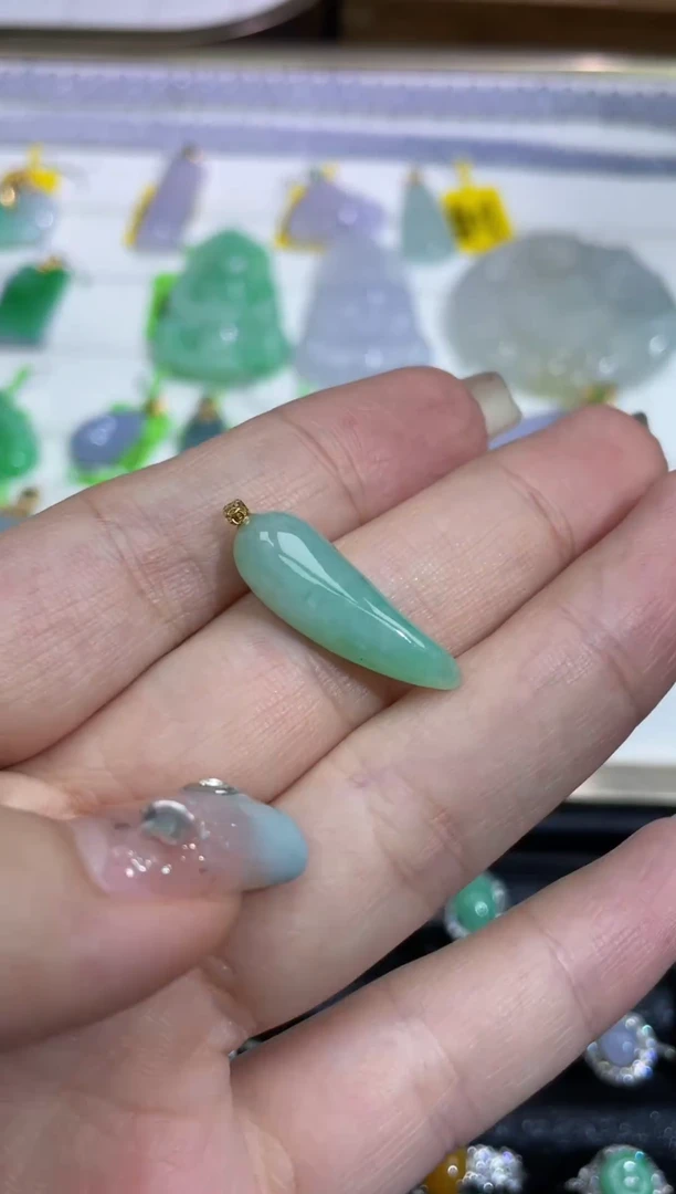 翡翠戒指银S925镶嵌天然A货缅甸翡翠