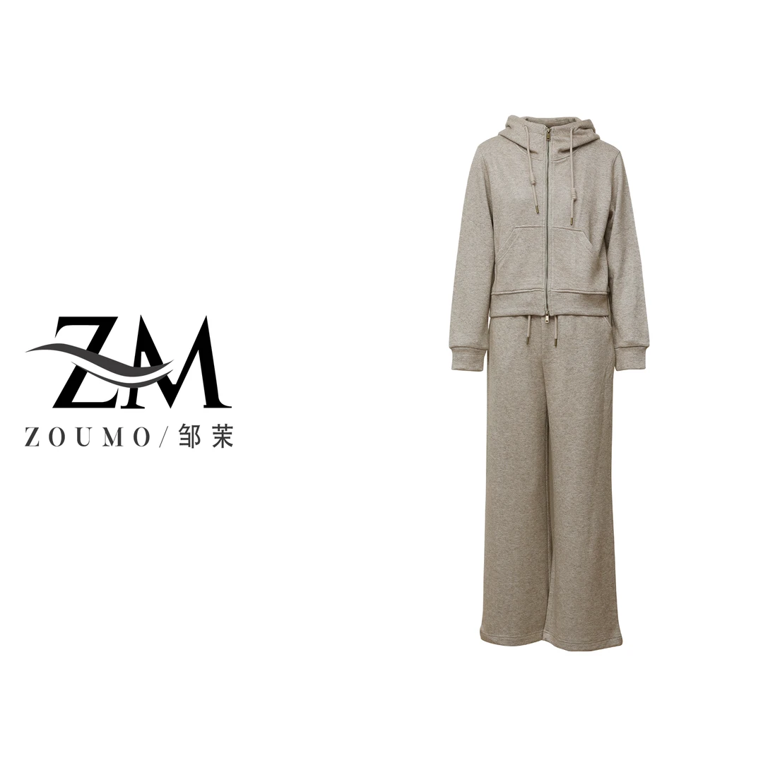 ZOUMO/邹茉【时光之旅】显瘦气质长袖减龄拉链套装A30TZ00023