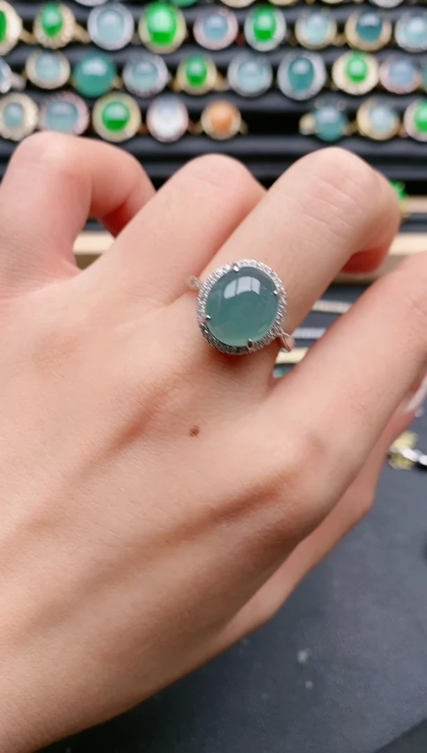 【闪购商品】翡翠戒指银S925镶嵌1111111