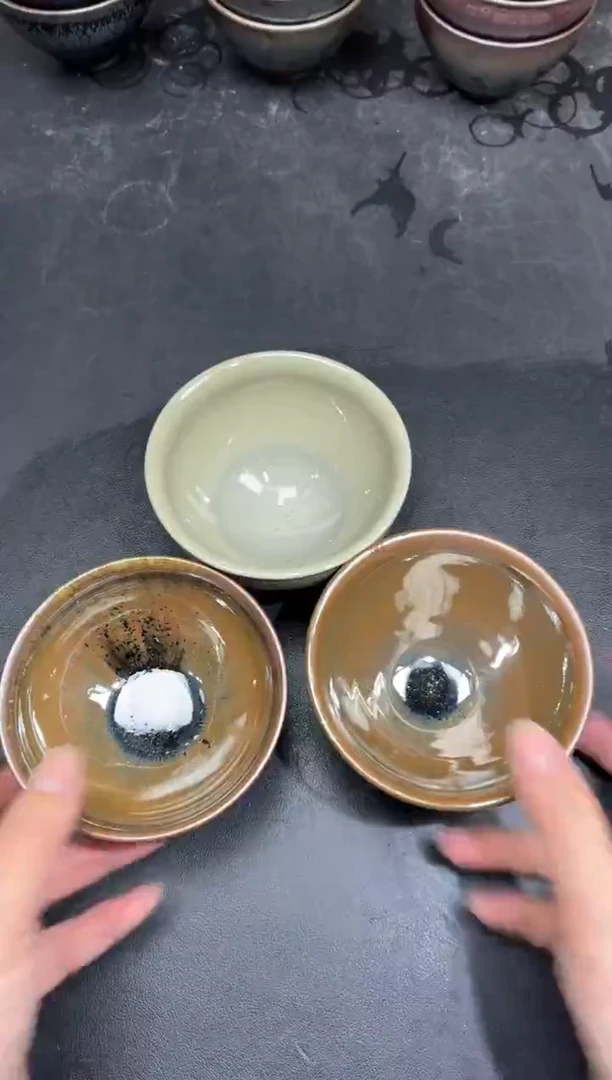 茶盏109三只微瑕