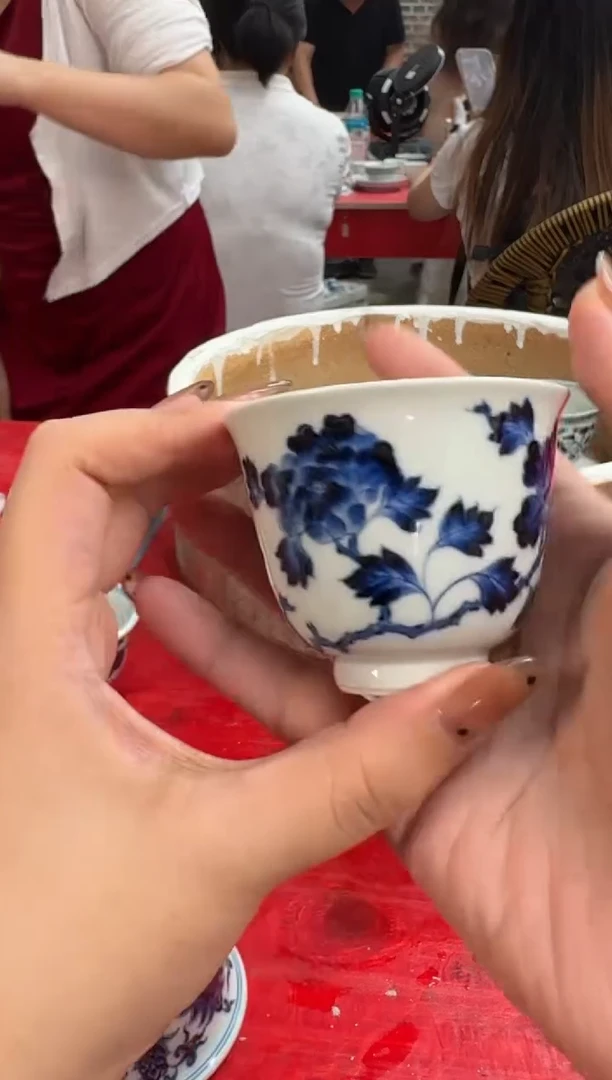 三方器合牡丹铃铛杯