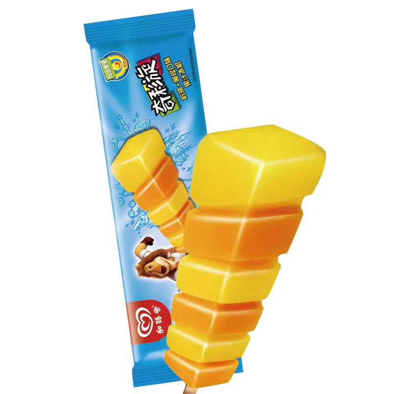 和路雪奇彩旋柠檬柳橙口味果汁冰棍71克