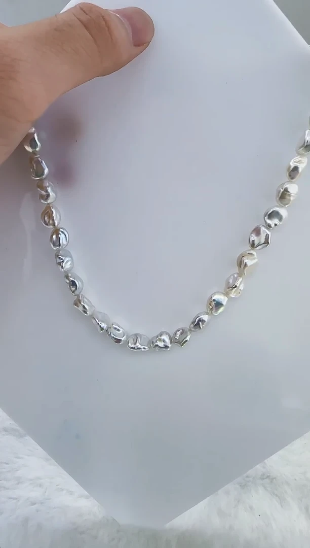 未镶嵌淡水珍珠DA淡水keshi珍珠项链 y493