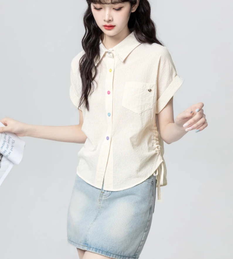 丽10到19备注链接 默认瑕疵衬衫女