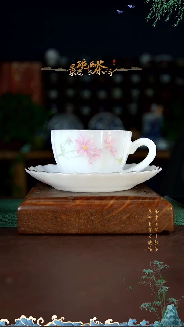 【闪购商品】直播福利釉上彩花卉玉瓷咖啡杯套组