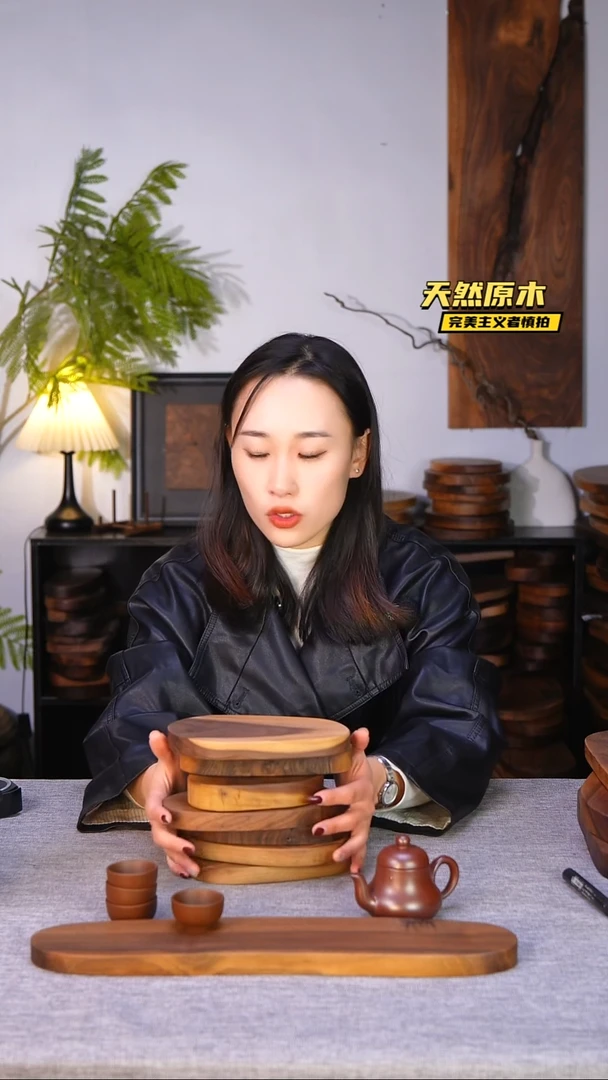 木北美黑胡桃原木.干裂疤结不属于商品质量问题完美主义者慎拍