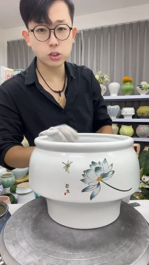 【10.8号】陶瓷花盆直播链接  高： 17    口：20