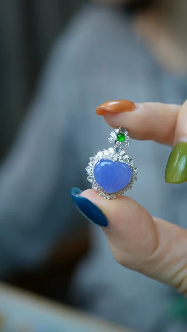 18K金镶嵌挂件翡翠38-吊坠/姿/XY