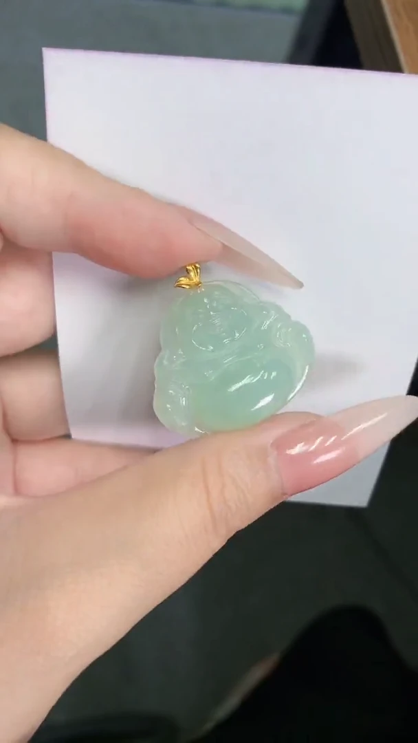 颈饰未镶嵌翡翠天然A货翡翠挂件