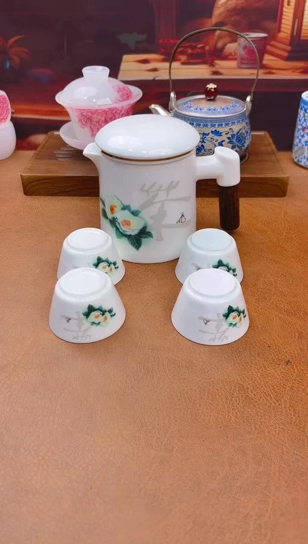 陶瓷茶具摆件旅行套组