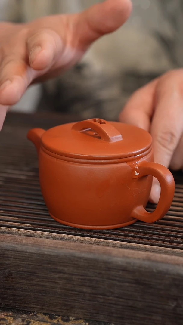 茶壶紫砂汉瓦 朱泥 半手工 200cc