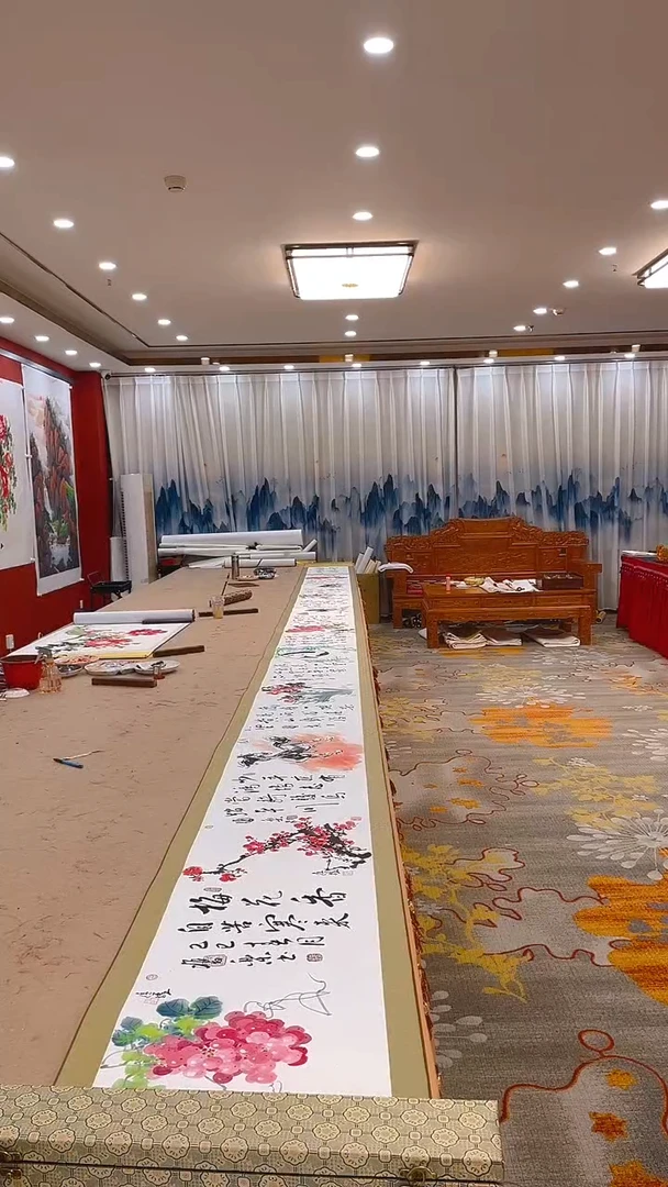 【闪购商品】书法静 田双乐王继雄合作十米长卷