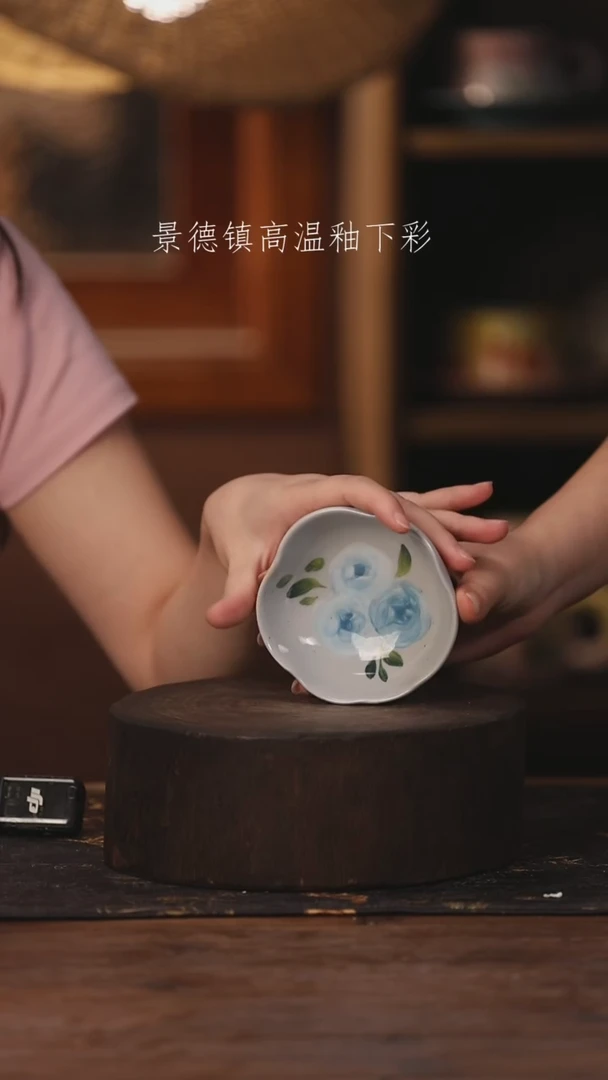 陶瓷景德镇高温釉下手绘陶瓷593