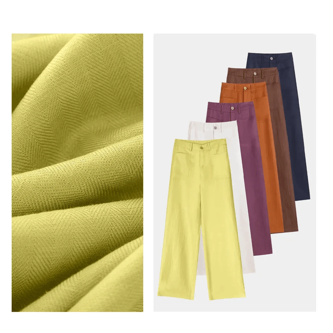 【雨露麻】薄款亚麻窄版直筒裤女夏季高腰显瘦百搭垂感阔腿裤小个子