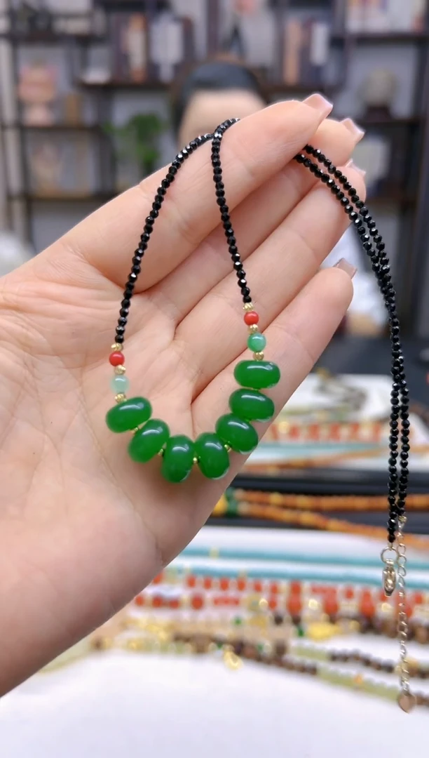 【闪购商品】翡翠颈饰未镶嵌DIY款X365