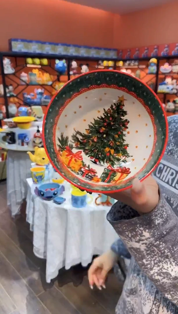 瓷片@@6寸圣诞陶瓷碗