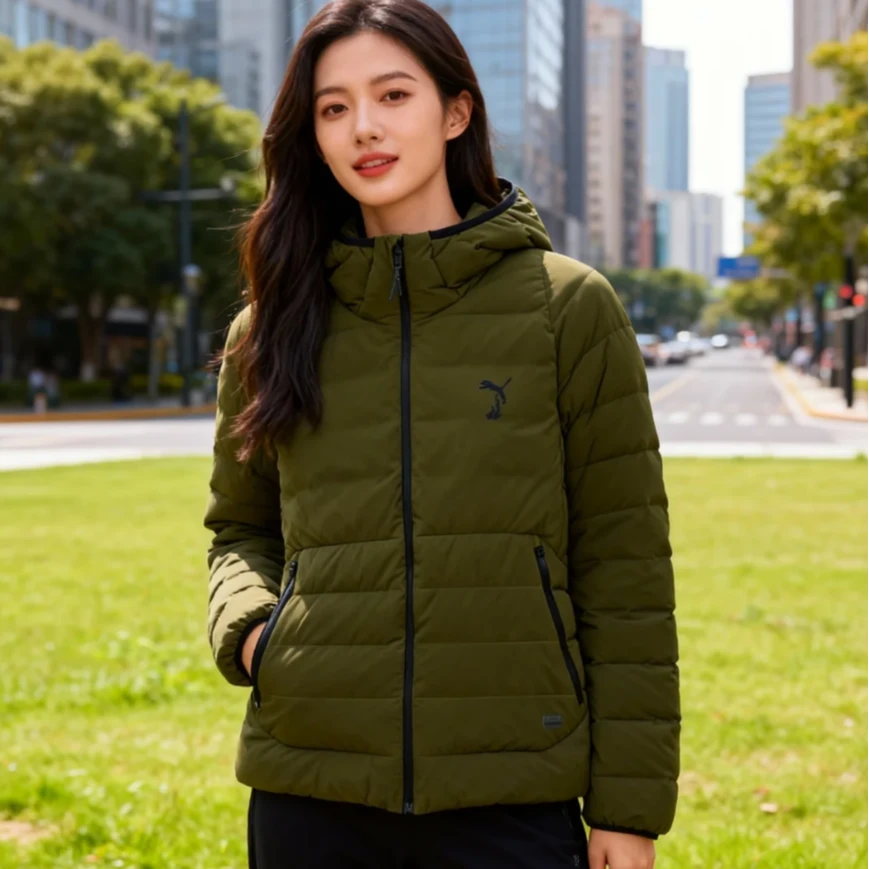 PUMA/彪马女子保暖连帽拉链长袖外套运动羽绒服522580