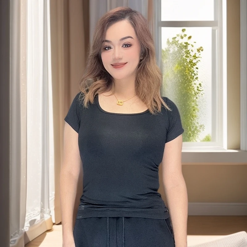 舒适时尚休闲夏季圆领打底T恤