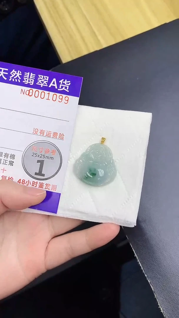 颈饰银S925镀金镶嵌翡翠天然缅甸A货百元以上9元证书费自理