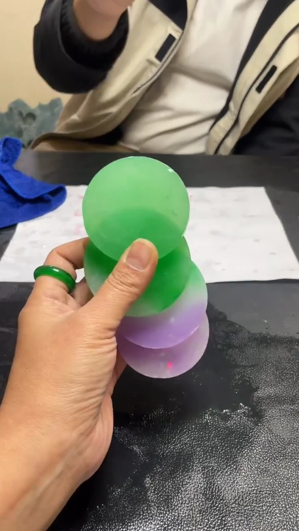 玉冰花色镯心毛坯任选其一